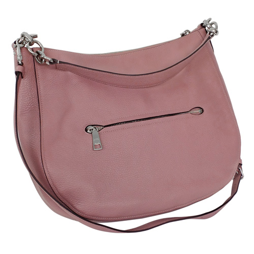 COACH Elle Hobo乾燥玫瑰色全皮肩背/斜背半月包