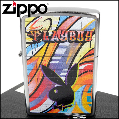 ZIPPO 美系~PLAYBOY-班尼兔圖案塗鴉風格設計打火機