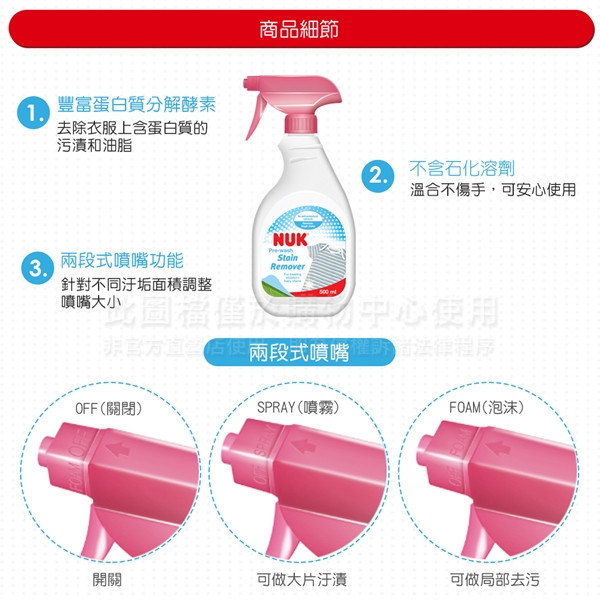 NUK 洗衣精去漬劑超值組(嬰兒洗衣精1000ml+去漬劑500ml)