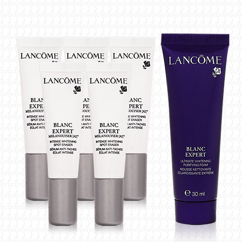 LANCOME蘭蔻 激光煥白淨斑精華升級版10mlx5+精華洗面霜30ml