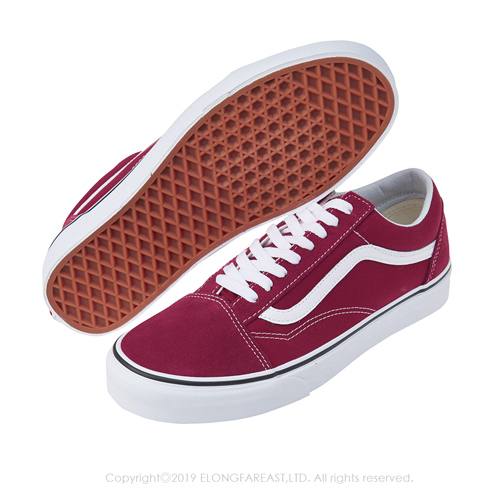 (男)VANS Old Skool 經典素面休閒鞋*紅色