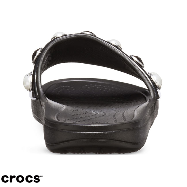 Crocs 卡駱馳 (女鞋) 永恆系列思瓏珍珠涼拖 205440-001