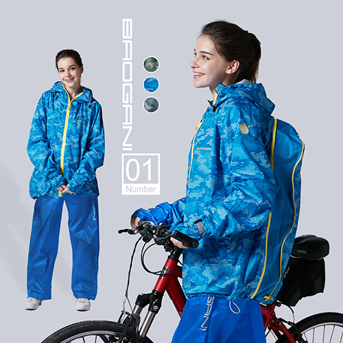【寶嘉尼 BAOGANI】B01機能背包型二件式雨衣 - 深綠