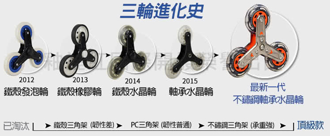 媽媽咪呀 頂級加粗八輪爬梯購物車-加贈防水購物袋.掛勾.綑綁繩