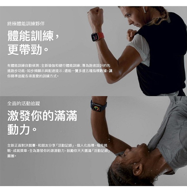 Apple Nike+ S4 GPS+網路 40mm 銀色鋁金屬錶殼搭白色運動型錶帶