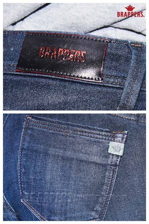 BRAPPERS 女款 新美腳Royal系列-女用中低腰彈性窄管褲-藍
