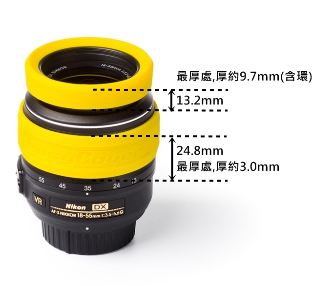 easyCover彈性抗撞刮矽膠鏡頭保護套Lens Rim 67mm