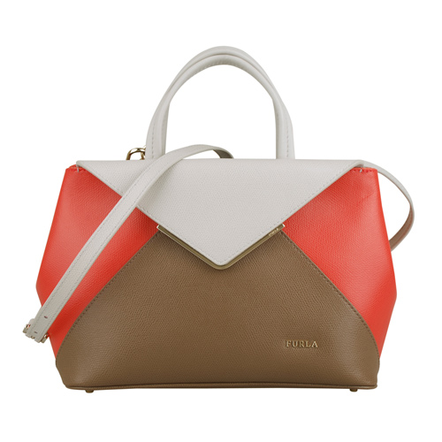 FURLA 金字LOGO信封手提/斜背包(多彩)