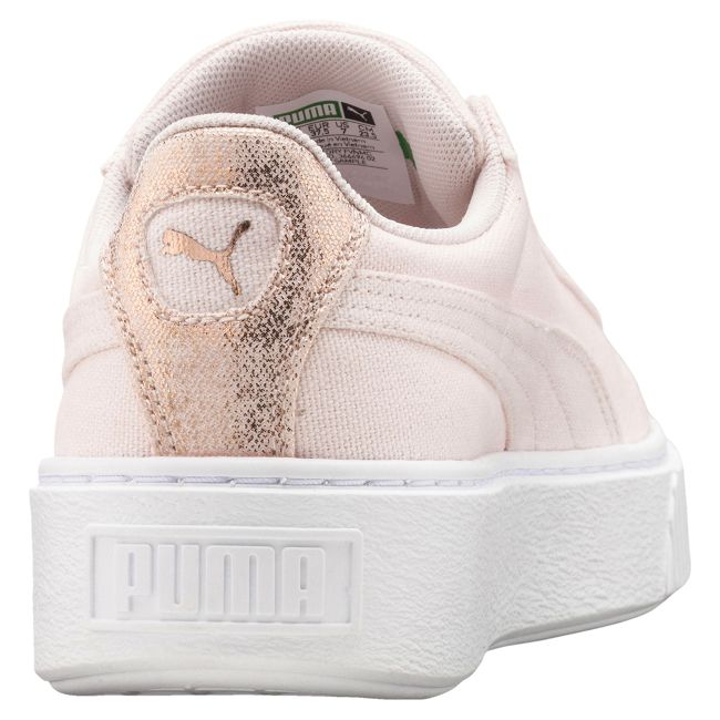 PUMA-BasketPlatformCanvasWns女休閒鞋-珍珠色