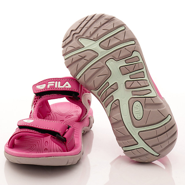 FILA頂級童鞋 透氣運動涼鞋款 FO13S-233桃藍(中大童段)
