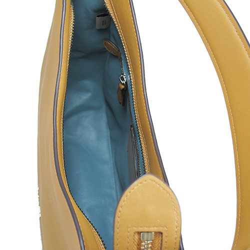 COACH專櫃馬車美型皮革手提肩斜兩用包(咖啡)