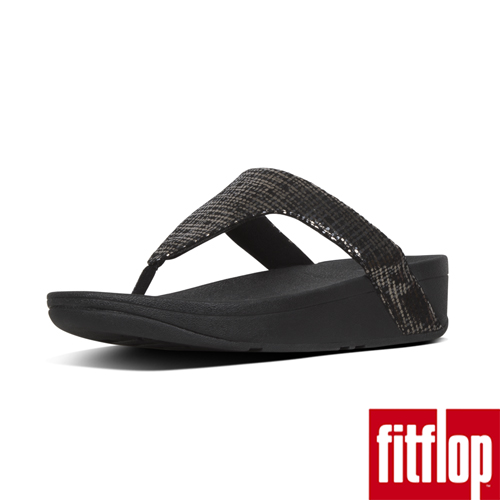 FitFlop CHAIN PRINT夾腳涼鞋黑色