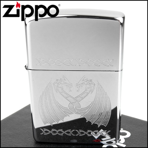 ZIPPO 美系~Dancing Dragons-雙龍共舞圖案設計打火機