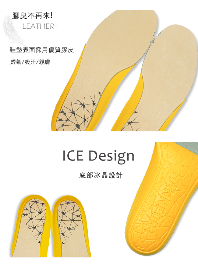HANNFORT 3mm豚皮穩定後跟透氣減壓鞋墊(ICE專用)