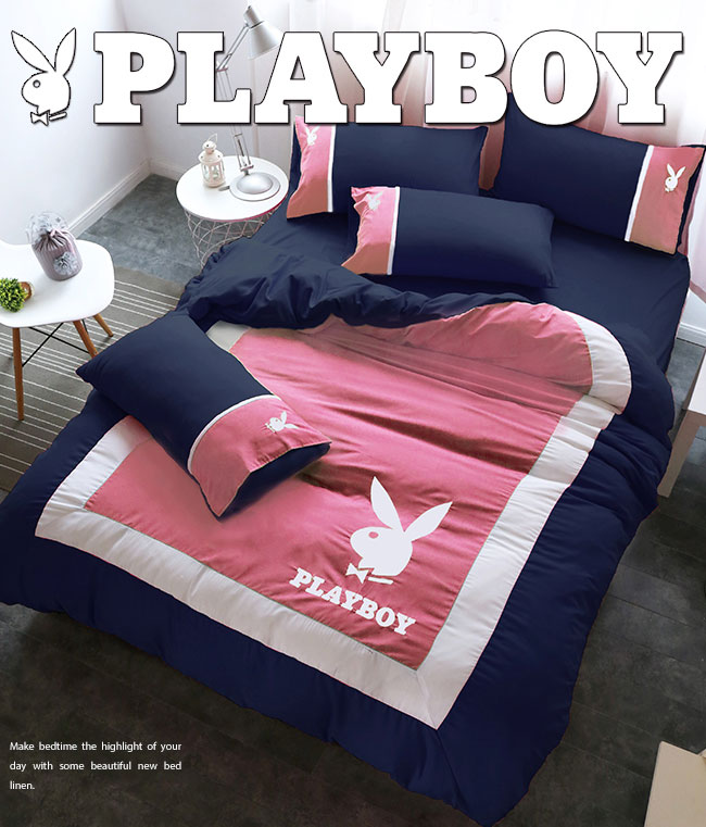 PlayBoy 回桃漫舞 加大四件式兩用被床包組