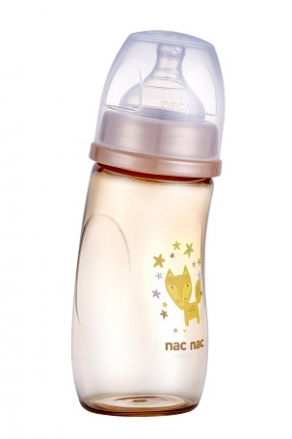 nac nac 森林精靈系列(狐狸)-吸吮力學寬口PPSU奶瓶 280ml