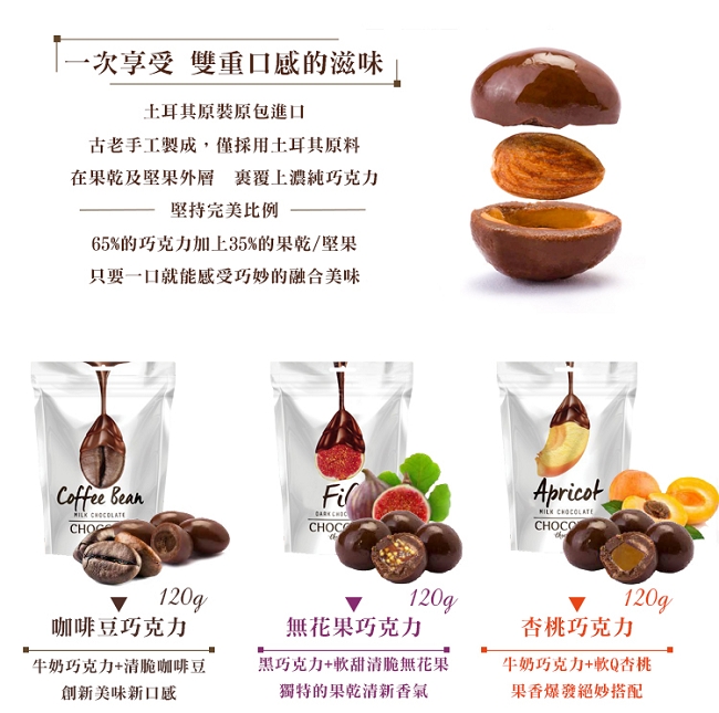 CHOCOVIA 咖啡豆巧克力(120g)