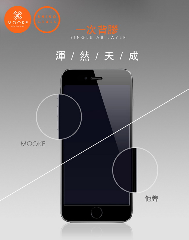 Mooke iPhone 7 3D玻璃滿版保護貼-黑色