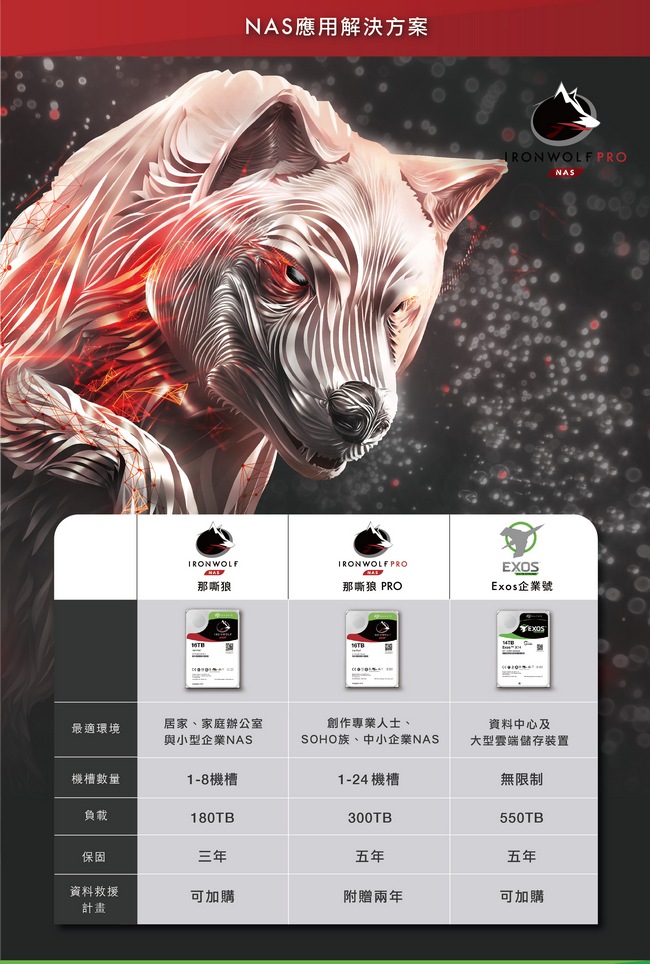 Seagate那嘶狼IronWolf 10TB 3.5吋 NAS專用硬碟