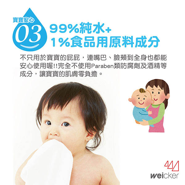 Weicker-純水99%日本製濕紙巾80抽48包/箱