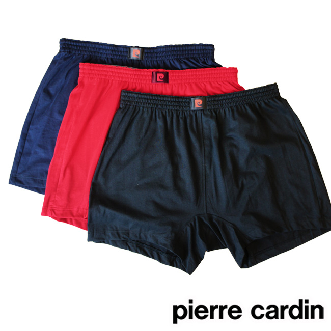Pierre Cardin皮爾卡登 吸濕排汗素面針織四角褲-單件(黑)