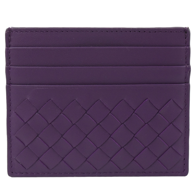 BOTTEGA VENETA 經典編織經典簡易卡片夾(紫)