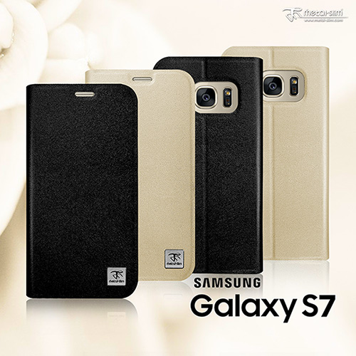 Metal-Slim Samsung Galaxy S7 原廠皮料TPU內層站立皮套