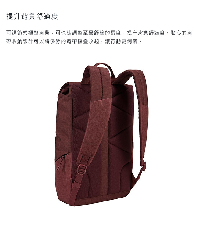 Thule Lithos 16L 15 吋電腦後背包 - 灰藍