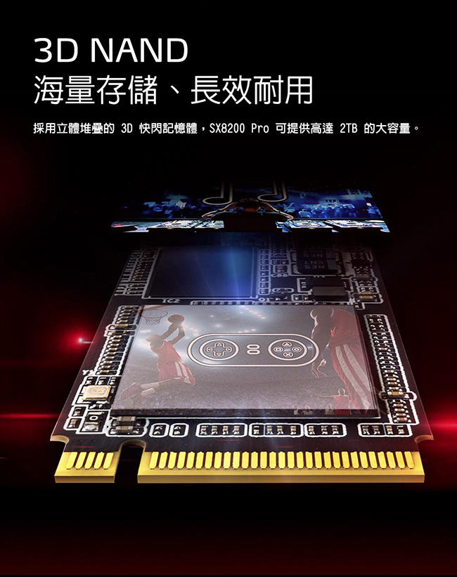 ADATA威剛 XPG SX8200Pro 256G M.2 2280 PCIe SSD