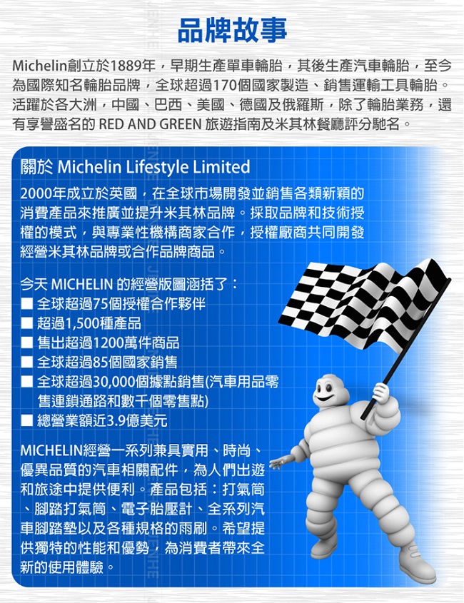 MICHELIN米其林 迷你數位 顯示自動打氣機 12264