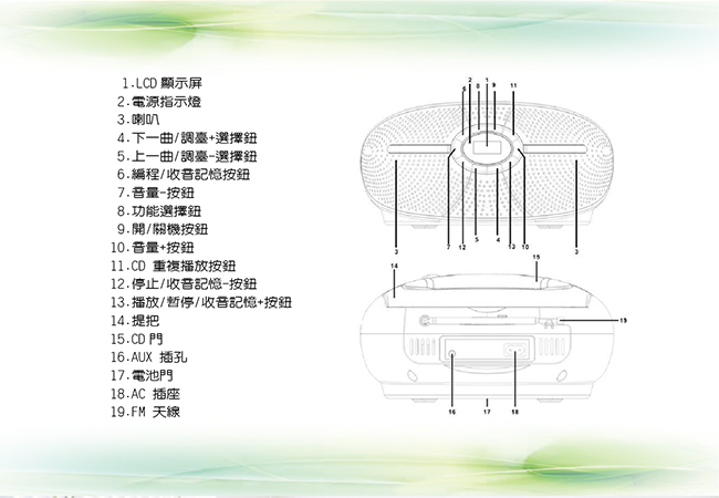 SANSUI 山水 CD/FM/AUX手提式音響 SB-D30