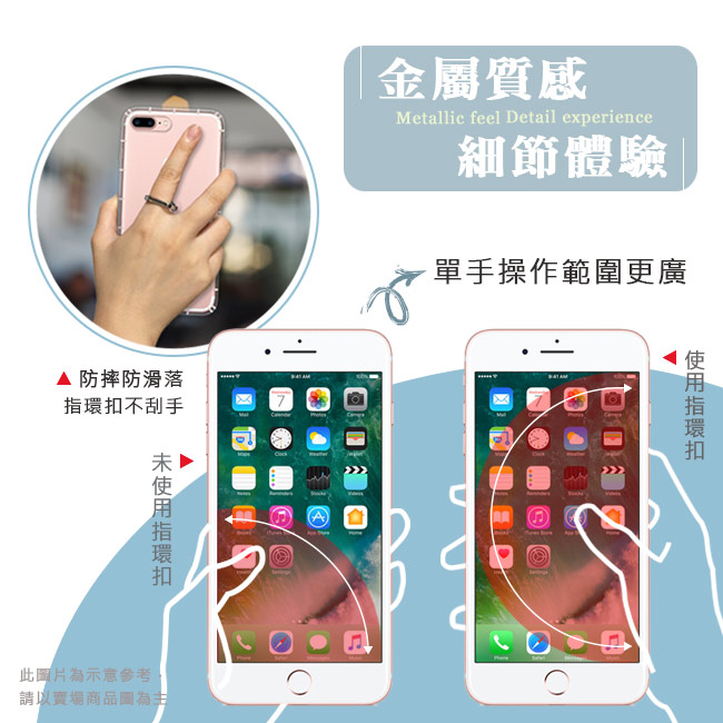 RedMoon APPLE iPhone Xs / X 內嵌式指環防摔手機殼