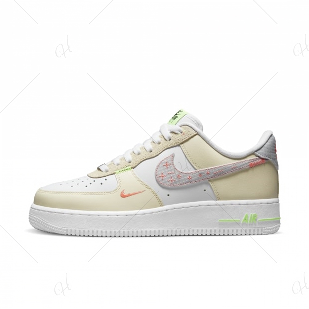 NIKE 耐吉休閒鞋運動鞋AF1 皮革男鞋白黃FB1852-111 Air Force 1 07 LV8