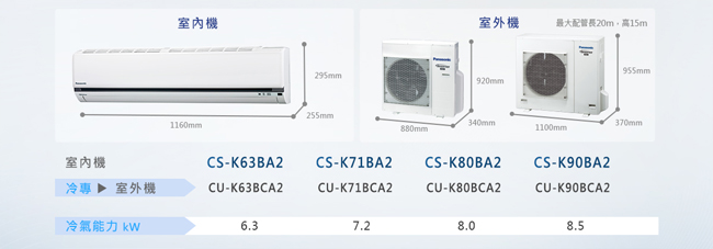 Panasonic國際牌4-5坪變頻冷專分離式CU-K28BCA2/CS-K28BA2