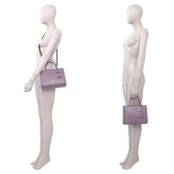 COACH 小牛皮 / ZORE CARRYALL 手提兩用包(小款/粉紫)