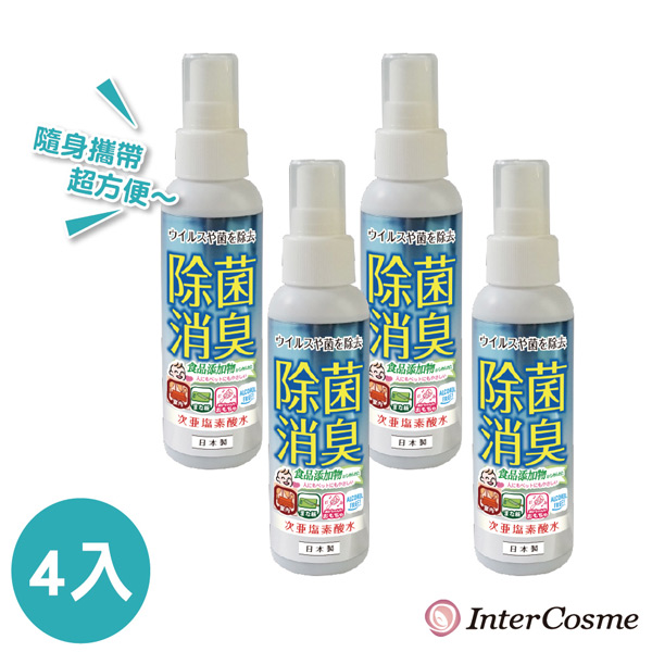 日本Inter cosme-諾羅剋星噴劑隨身瓶100ml-4入組(單瓶約可噴1000次)