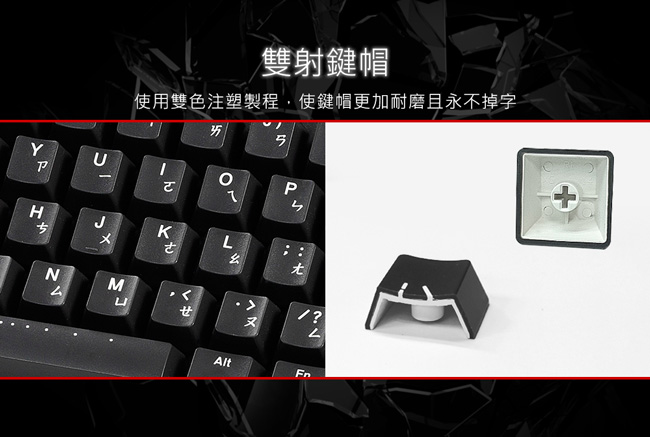i-Rocks K65MN機械式鍵盤Cherry紅軸+M09W電競遊戲滑鼠(綠光)