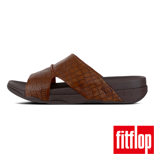 FitFlop TM-BANDO MEN S CROC EFFECT-深褐色