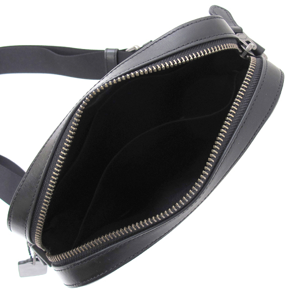 COACH 壓紋小牛皮 / HOUSTON 飛行斜背包(黑色)