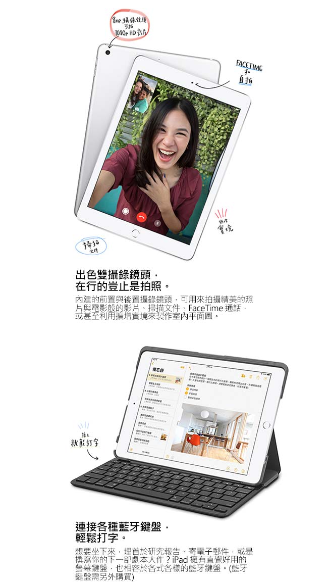 Apple 全新 2018 iPad Wi-Fi 128GB 9.7吋 平板電腦