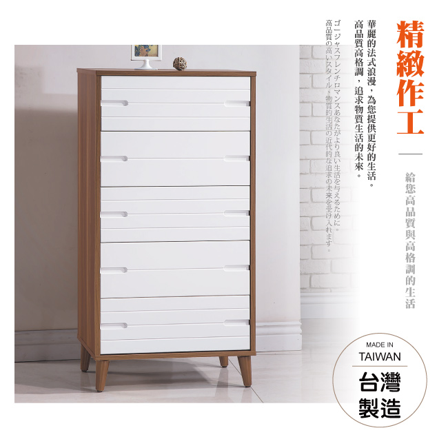 AS-洛克北歐五斗櫃-60*40*118cm