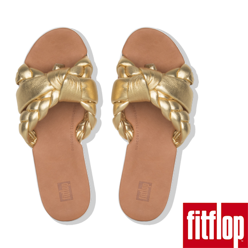 FitFlop BRAID夾腳涼鞋黃金色