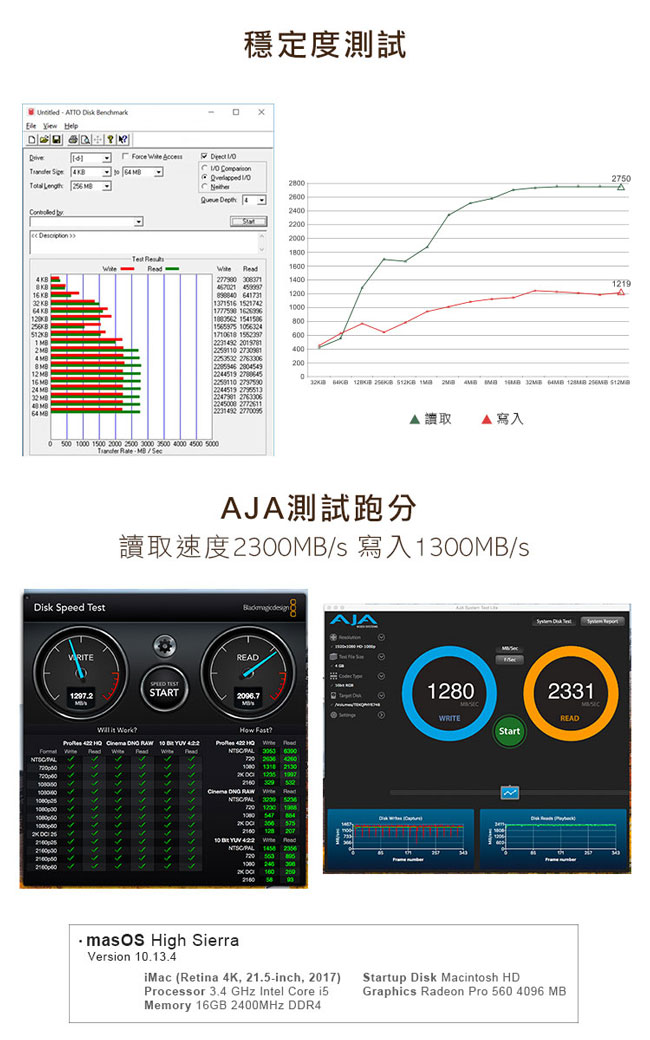 TEKQ Rapide Thunderbolt3 240G接式TLC SSD行動硬碟-銀