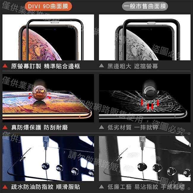 DIVI iPhone 7/8 Plus 9H全曲面鋼化膜手機保護貼