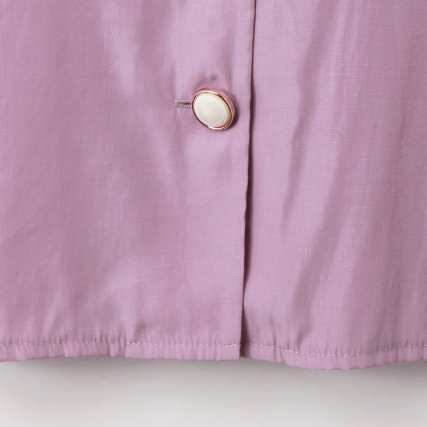 質感貝殼排釦純色方領上衣-OB大尺碼