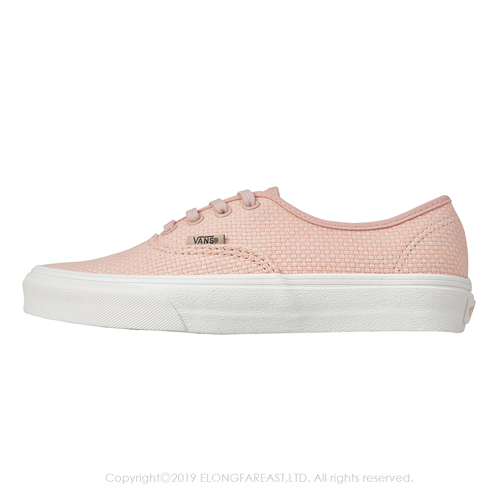 (女)VANS Authentic 編織素色休閒鞋*粉膚