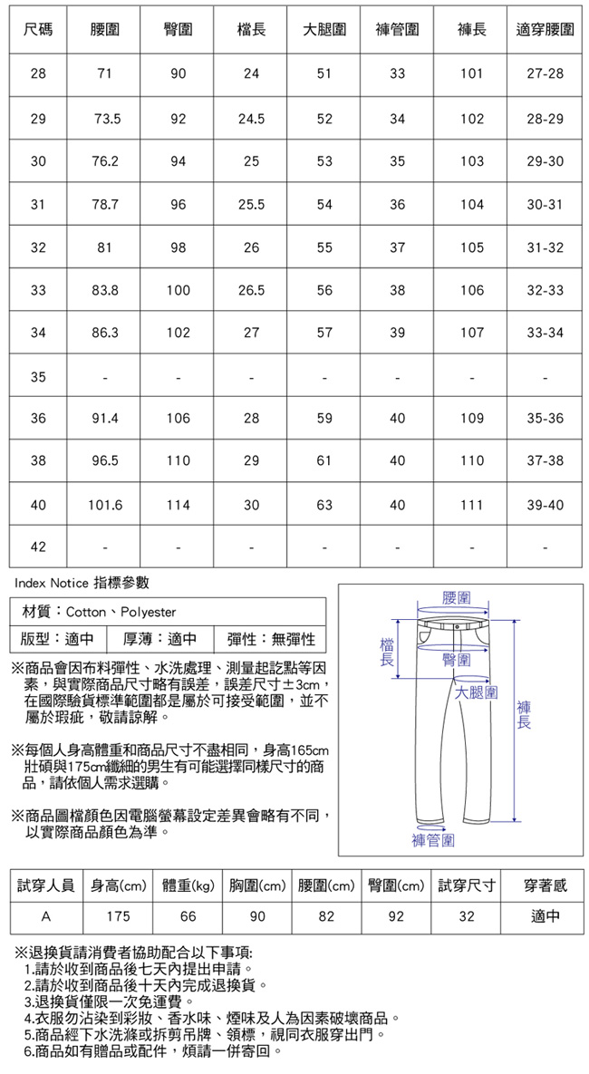 男士薄款直筒牛仔長褲 二色-HeHa