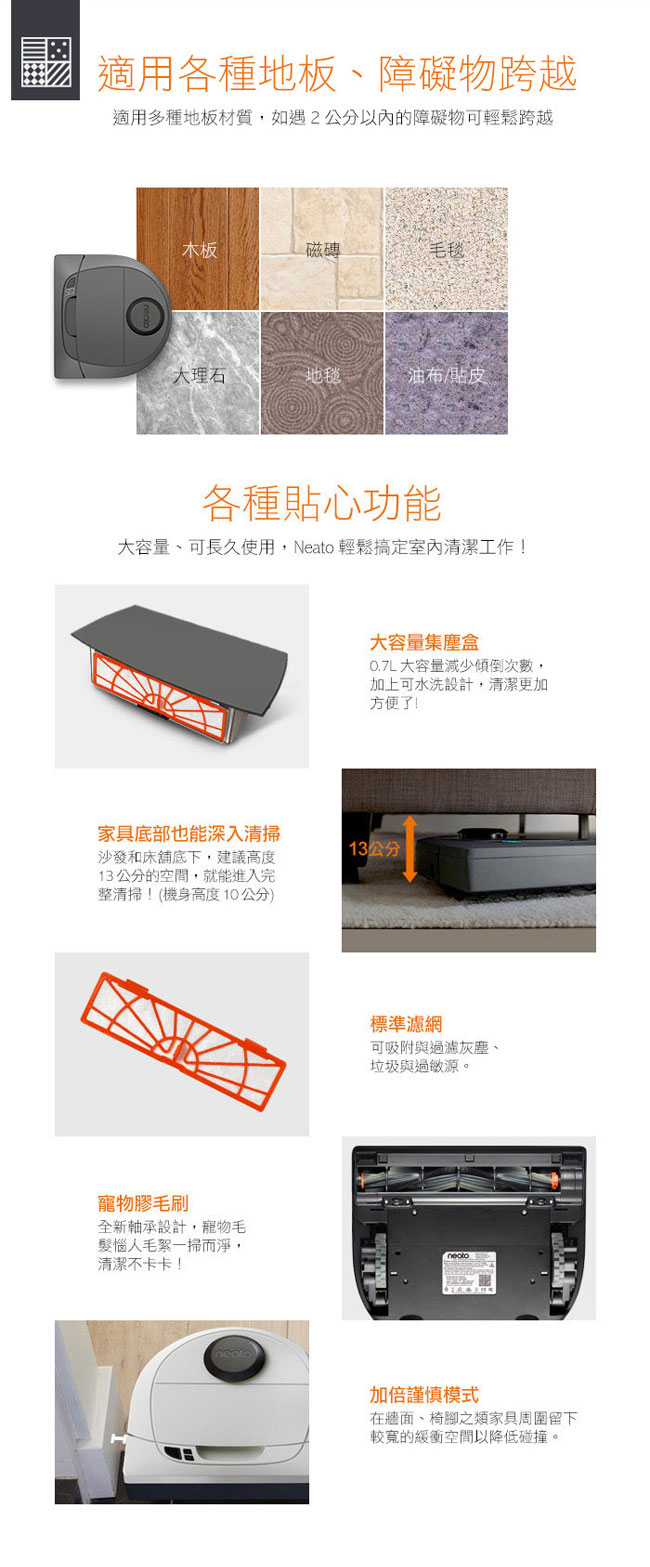 美國 Neato Botvac D3 Wifi 支援 雷射掃描掃地機器人吸塵器