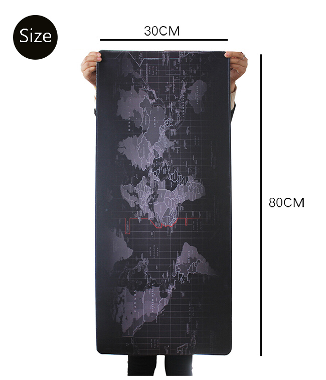 E-dot 加大加厚防滑世界地圖多功能滑鼠桌墊(80x30cm)