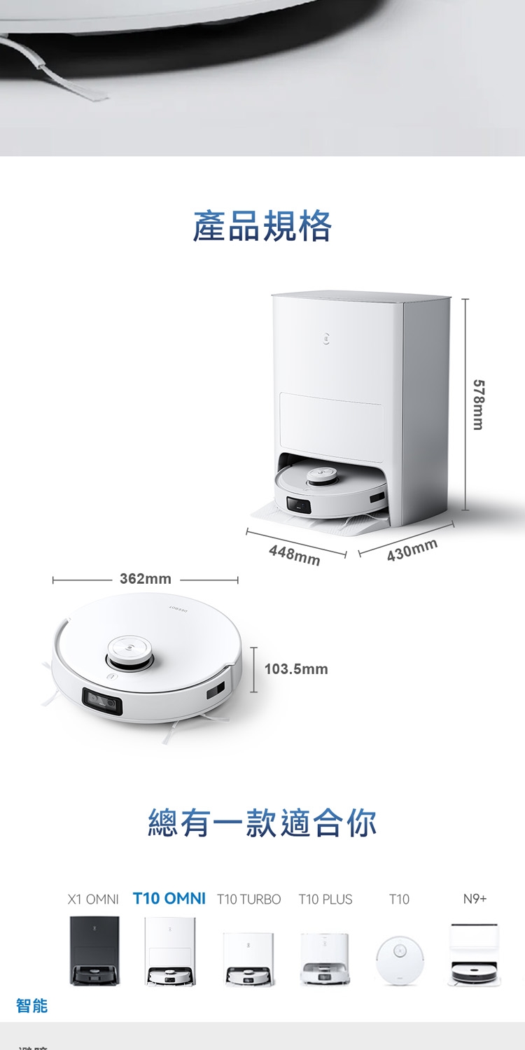 博客來-【ECOVACS 科沃斯】DEEBOT T10 OMNI全能旗艦掃地機器人(自動集